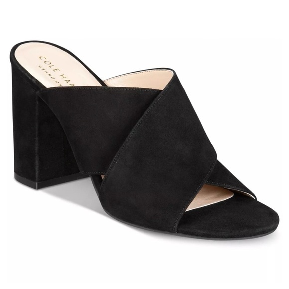COLE HAAN
Gabby Slip-On Block-Heel Sandals suede Black size 6 B - Picture 1 of 10